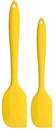 LEDDP Kitchen Sets Spatulas For Cooking Cake Making Equipment Silicone Spatulas Baking Accessories Silicone Spatula Silicone Utensils Spatula Silicone Yellow,2PCS
