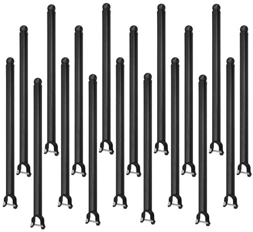 18 Pack Chain Link Fence Extension, 25.2'' Fence Extension Height, Galvanized Post Extender for Dogs and Privacy (1-3/8'', Black)