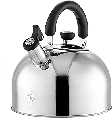 Théière classique Bouilloire à thé de grande capacité 304 théière à sifflet en acier inoxydable pour cuisinière à induction domestique cuisinière à gaz bouilloire à thé théière