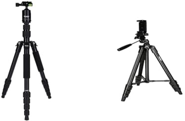 Rollei Compact Traveler No. 1 - leichtes Reisestativ aus Aluminium mit geringem Packmaß von nur 31,5 cm & Smartphone Stativ Traveler - Flexibles und leichtes mit integrierter Halterung