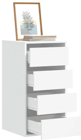 LLEZKBR Schränke & Aufbewahrung-Kommode, Eckkommode, weiß, 40 x 41 x 76 cm, Holzwerkstoff