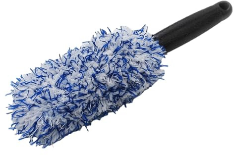Generisch Mikrofaser Auto Felgenbürste extra dünn | Felgenbürste Flat Wheel Brush | Mikrofaser Felgenbürste extra dünn | Felgen Bürste Alufelgen Microfaser | Auto Reinigungsset