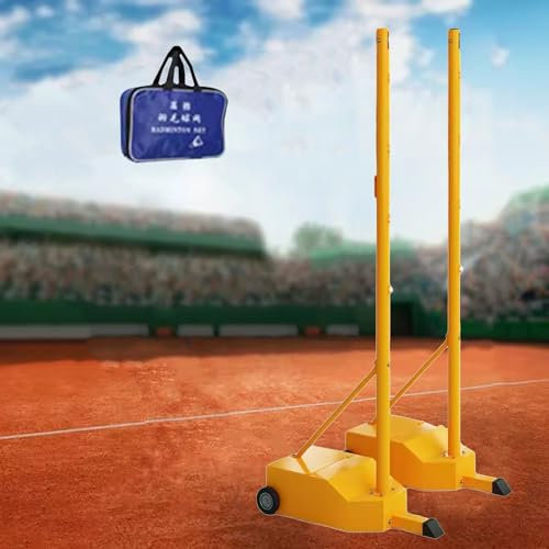 Generisch Volleyballnetzständer, freistehendes Badmintonnetz und -ständer, Volleyballstangen für drinnen und draußen mit befüllbarer Basis, 1,55 m hoher tragbarer Tennisnetzrahmen für den Strand