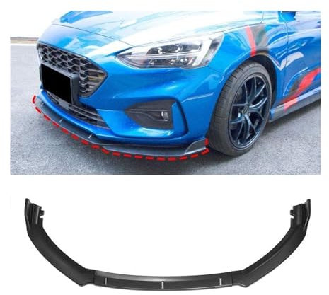 Frontspoiler Für Ford Für Focus 2019 Frontschürze Lippe Kinn Spoiler Carbon Look Front Diffusor Diffusor Mattschwarz Auto Front Spoiler(Glossblack)
