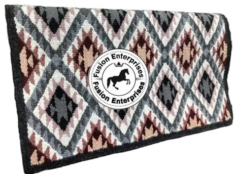 EQUIEMPRESS Sattelunterlage Western Ranch/Westernsatteldecke aus Neuseelandwolle, Top Wool Pad Sensor Flex (Anpassung möglich) A-113 (34 x 32)