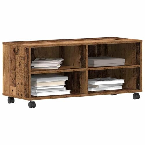 vidaXL Gabinete de TV Marrón 90 x 35 x 40.5 cm Madera contrachapada, Mueble para TV Moderno, Rectangular, almacena Tus Medios, Consola estilosa y Ahorra Espacio, Madera de ingeniería