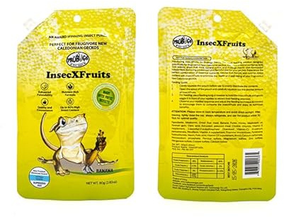 Maned Lizard Cibo per rettili Gel per lucertole Purea di corno di ciglia Cibo per guardiani del leopardo Lingua blu Grillo 80g