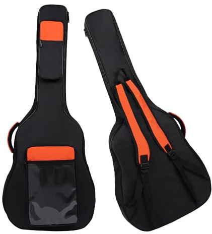 PPOPPO Acoustic Guitar Gig Bag Fits 40/41/42 Inch & 12-String Guitars, 0.5 Inch Thick Padded for Enhanced Protection, 600D Waterproof Soft Backpack Case with Neck Fixed Strap & Dual Shoulder Straps