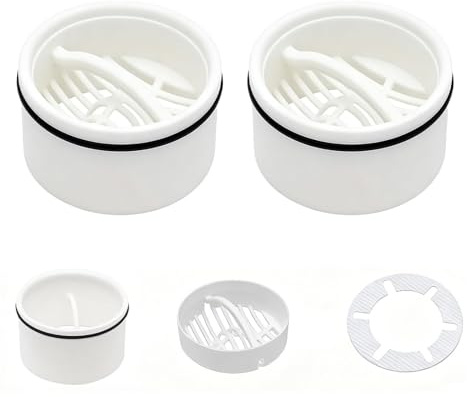 2 Stück Haarsieb Dusche, Duschabfluss HaarfäNger, Duschablauf Deckel für Modell 6958.96, 625 221, Ersatz HaarfäNger, Haarfilter Und Siebeinsatz FüR Duschablauf Siphon