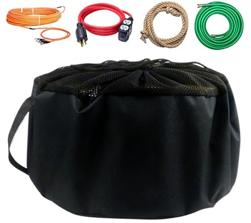 ETUCYNG Almacenamiento de Manguera de alcantarillado para, Bolsas de Accesorios de, Organizador de Malla Transpirable para Patio, jardín, riego, Camping, hogar, Viajes al