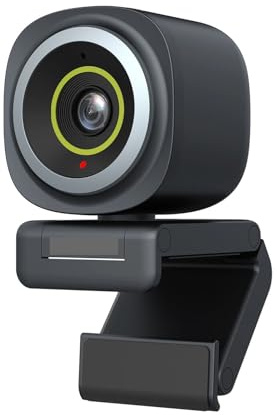 AYJYZHIAG Webcam 4K HDR 1080P à 60 FPS, Microphone antibruit, Champ de Vision réglable 45 95 °, Cadrage Automatique AI for PC