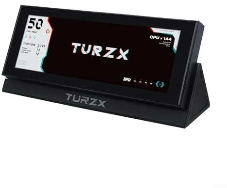Monitor secundario USB compacto de 4 6 pulgadas con pantalla IPS Resolución de 960 x 320 Pantalla de expansión inteligente para Windows 10 11 CPU GPU compatible (negro)