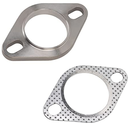Sorandy Kit di Collegamento Flangia di Scarico Universale in Acciaio Inossidabile da 2 Pollici e 2 Bulloni Ad Alta Tenuta per Collettori