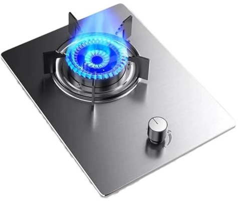 Cuisinière À Gaz 1 Feu, 5, KW, En Acier Inoxydable, Allumage Automatique, Avec Protection Anti-extinction, Pour Cuisine, Camping-car, Extérieur(LPG)