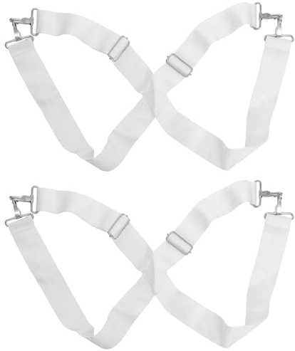 EXAOMBLE 2 Stück Verstellbare Snare Drum Gurte aus Nylon Weiße Leichte und Arbeitsersparende Bass Drum Cross Straps für Schlagzeug Zubehör Einfach zu Verstauen