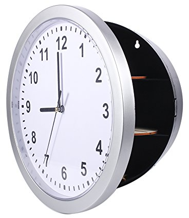 cassaforte invisibile mensola + Hidden Secret Wall Clock Cassaforte Contenitore per denaro Stash Gioielli Oggetti preziosi Deposito contanti