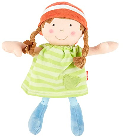Sigikid SIGIKID Stoffpuppe Brenda Bilipup mit Namen personalisiert/Bestickt, Puppe/Softdolls, Mädchen Babyspielzeug empfohlen ab 6 Monaten
