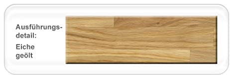expendio Wangentisch Kosta XL Ausziehtisch Esstisch Variantenauswahl Massivholztisch Esszimmertisch Wohnzimmertisch, Holzart:Eiche Natur geölt, Größe:130 x 90 cm