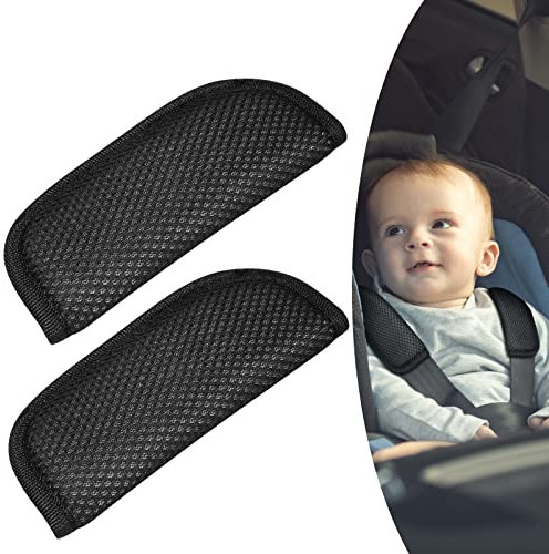 URAQT Baby Sicherheitsgurt Schulterpolster,2 Stück Universal Baby Autositz Gurtpolster Atmungsaktiv Schlafkissen Nackenstütze für Kinder Auto Gurtpolster Gurtschutz für Autositze und Kinderwagen