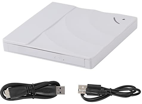 1 Lecteur Optique Externe, USB 3.0 Graveur Optique Externe Type Tactile graveur de DVD Compact Accessoire pour Ordinateur Portable XP Vista (Blanc) Tactile Prise en Charge 12 cm et 8 Ordinate