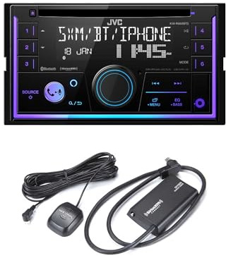 JVC KW-R950BTS 2-DIN CD Receiver BT/USB/Sirius XM/Amazon Alexa/13-Band EQ/Variable-Color Illumination with SXV300v1 Satellite Radio Tuner