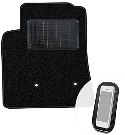 moto-MOLTICO Fahrer Fußmatte Auto Velours Fahrerseite Autoteppiche Schwarz Fahrermatte 1-teilig passend für Mitsubishi Pajero Pinin 1999-2004