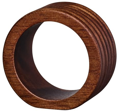 ASA Selection Set di 2 Fermatovaglioli Rondo, Scanalati, Acacia, Marrone, 5,3 cm