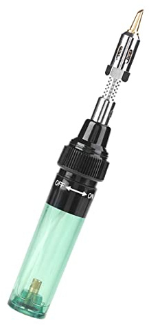Mini Soldador de Gas, Soplete de Soldadura, Ajuste de Temperatura hasta 450°C, Verde