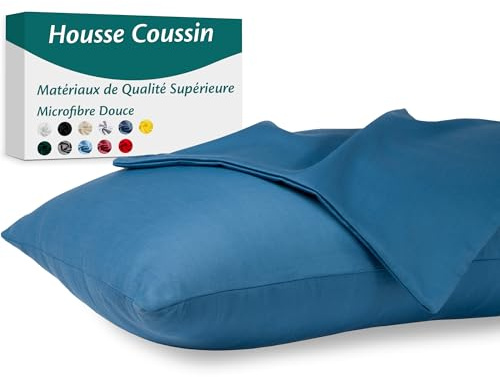 Seitenschläferkissen Bezug 40 x 145 – Mikrofaser Oeko-TEX Zertifiziert – Blaue Marine – 2er Set Kissenbezug für Kissen 40x145 Weich & Atmungsaktiv – Kissenbezüge Hypoallergen und Waschbar