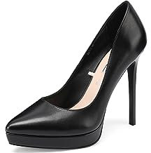 QUEEN HELENA Scarpe con Tacco a Spillo Eleganti con Plateau Donna K3171 (Nero, Sistema Taglie Calzature EU, Adulto, Donna, Numero, Media, 38)