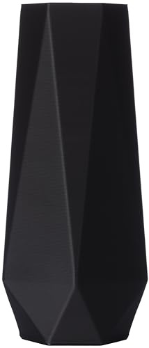 Blumenvase/Dekovase Schwarz Bao M 20 cm für Schnitt-/ Trockenblumen | nachhaltig | wasserdicht | Pampasgras