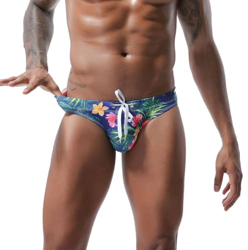 LikeJump, Costume da bagno da uomo a vita bassa, a slip o a pantaloncini, per nuoto, surf, XL