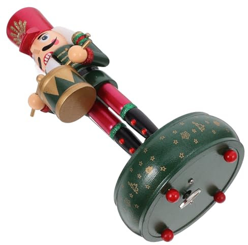 Cabilock Caja De Música De Cascanueces Decoración Navideña De Mesa 32 Cm Marioneta Interactiva