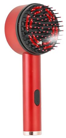Cepillo de pelo con luz roja, aplicador de aceite inteligente para el crecimiento del cabello, masajeador de luz roja, peine de masaje eléctrico para el cuidado del cuero cabelludo sensible para el