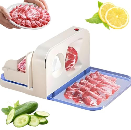 Affettatrice Domestica, Affettatrice Elettrica Pieghevole Multifunzione da 150 W con Diametro Lama 165 mm, Spessore Regolabile 1-15 mm, Affettatrice per Manzo Maiale Salmone per Cucina Casalinga