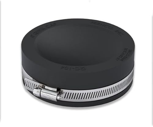 eco-filtration Fernco Flexible Rubber Endcaps – 1.5 Flexible Endcap (50 mm to 38 mm) – EPDM Rubber Connectors with Stainless Steel Clamps – Ideal for Drain, Waste & Vent Pipes – Available in 4 Sizes