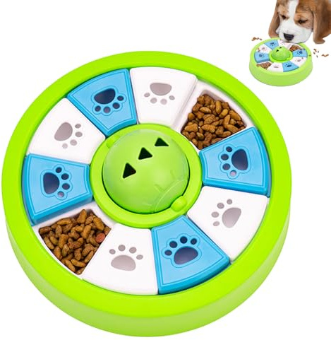 Dog Puzzle Toys, Interactive Food Feeder, Intelligence Training Treat Dispenser, Slow Feeding Toy, Squeaky Puzzle for Puppies, Small, Medium & Large Dogs, Mental Stimulation