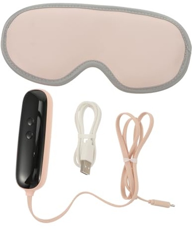 LOLIPPYY Máscara de Ojos Masajeador Ocular Multifuncional para Aliviar Fatiga y Ojeras, Material Cuero y Algodón, Recargable 1800ma para Uso en Casa