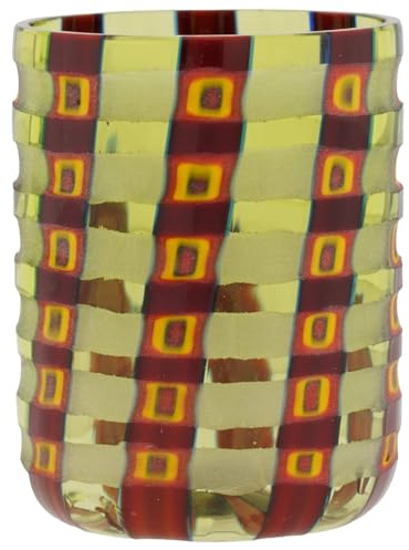 Glass Of Venice Bicchiere da liquore, in vetro di Murano, 59 ml, design martellato Millefiori, colore: verde, per liquore, limoncello, tequila, vodka, sake, fatto a mano a Venezia, Italia