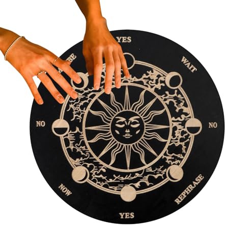 Tablero Espíritu Adivinación | Tablero De Madera Esotérico con Letras Y Puntero,Juego De Ouija para Adivinación para Fiestas Y Reuniones