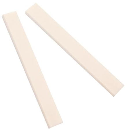 Toddmomy Cejuela de Hueso Reemplazo para Guitarra Folk y Ukelele para Guitarra Acústica y Clásica Ligera Material de Hueso Bovino Beige, Tamaño 80x11x3mm