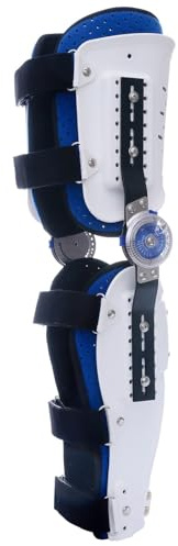 Ginocchiera Ortopedica Con Manopola ROM 0°-10° – Tutore Ginocchio Traspirante Per Recupero Post-Operatorio, Lesioni Sportive E Artrosi – Confortevole E Stabile (Taglia M/L)