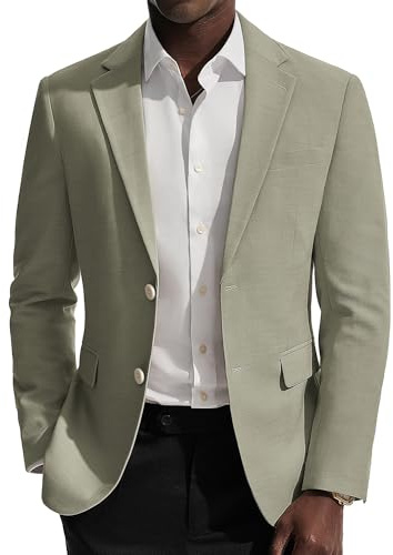 PJ PAUL JONES kavaj herr 2 knappar linne kavaj business jacka modern | Sportig kostymjacka, smal passform, stretch, dubbel gaffel bak, bröllop