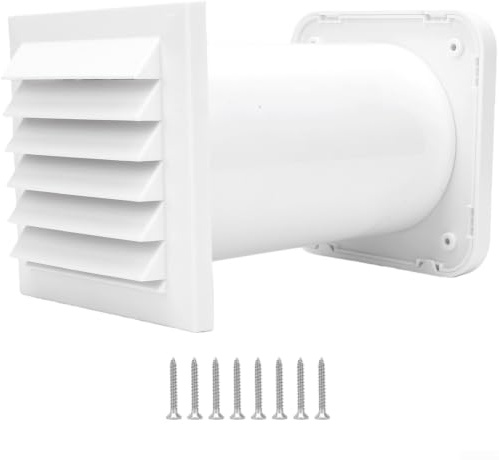 Passiver Wandlüfter Weiß 45x20x20cm Mit Einstellbarem Luftstrom Und Regenschutz Für Effektive Hausbelüftung Ohne Stromverbrauch Inklusive Montageschrauben Set