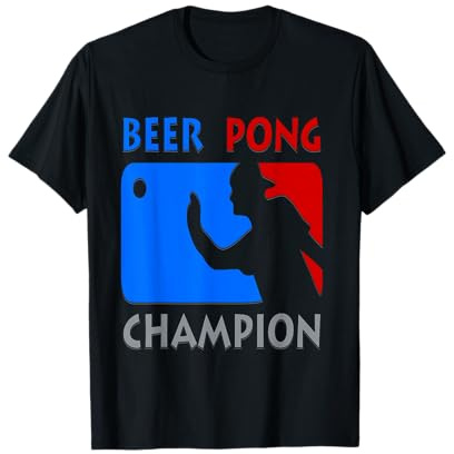 Beer Pong Champion Bier Pong Geschenkidee Party Bier Pong T-Shirt