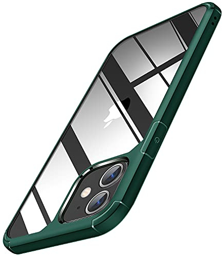 TENDLIN Kompatibel mit iPhone 11 Hülle (Vergilbungsfrei) Crystal Clear Transparent Stoßfest Handyhülle iPhone 11 6,1 Zoll Schutzhülle - Grün
