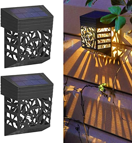 2 Pièces Lanterne Solaire Exterieur Jardin à Suspendre, Lanterne Marocaine Exterieur, Lampe Solaire Exterieur Decorative, Lampe Solaire Bohème, Lanternes Deco pour Jardin et Arbre Cuivre Lumineux IP44