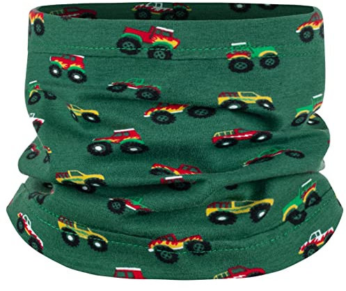 Schlauchschal Halstuch Junge Loop Halssocke Baufahrzeuge, Größe: M, Farbe: Grün