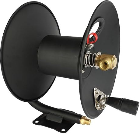 Schlauchtrommel | für Kärcher HD HDS Kränzle Hochdruckreiniger | bis 280 bar | 25m Länge | M22x1,5 AG x M22x1,5 AG | Hochdruckschlauch Schlauchaufroller