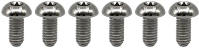 RISON-Titanium Fahrrad Bremsscheiben Schrauben M5x10mm, Titanschrauben Fahrradrotorschraube Torx Kopfschrauben, Fahrräder Bremse Rotor Schraube Scheibenschrauben für MTB, Mountainbike, 6 Stück